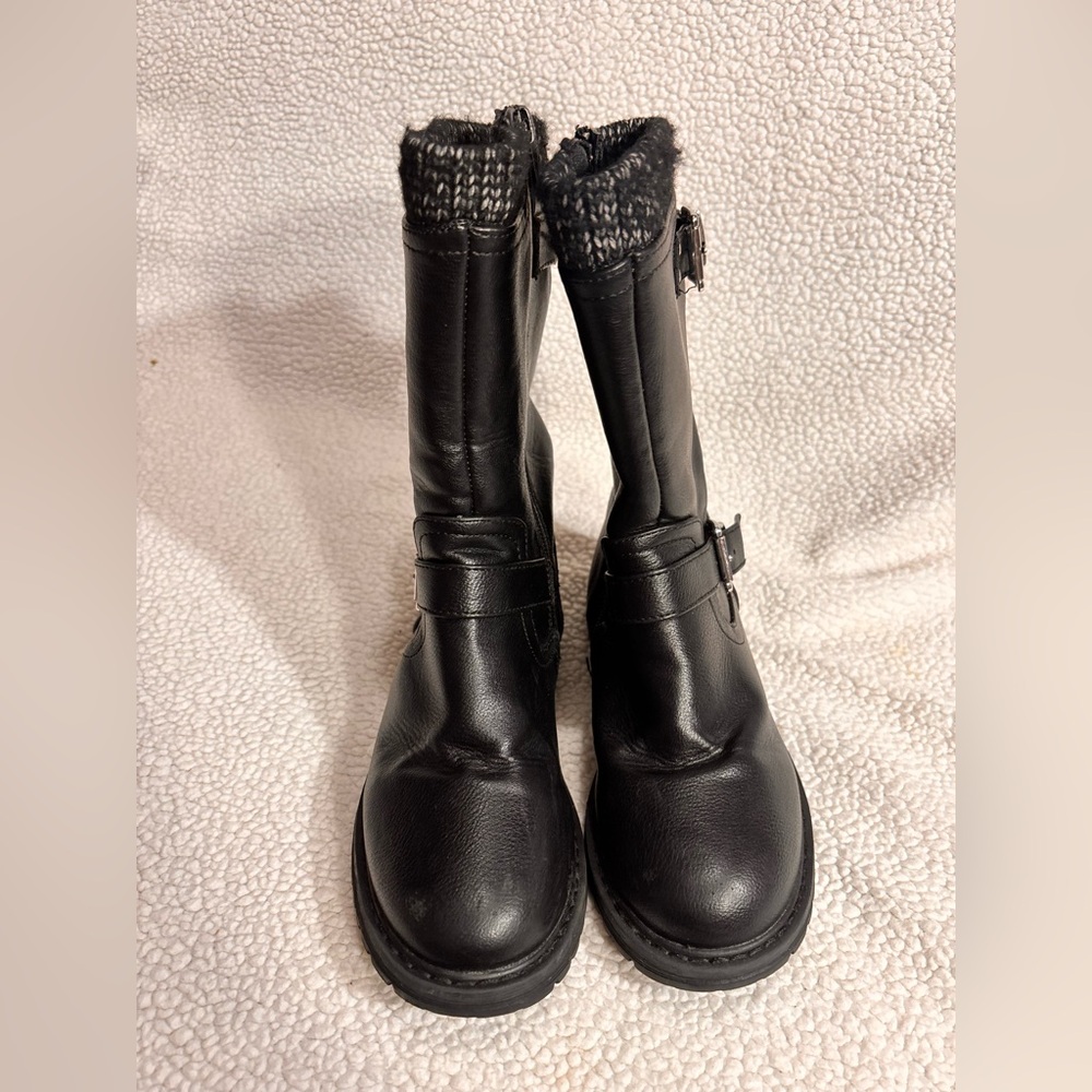 DV by Dolce Vita Black Motorcycle Boots with Buckle Straps - Picture 9 of 14